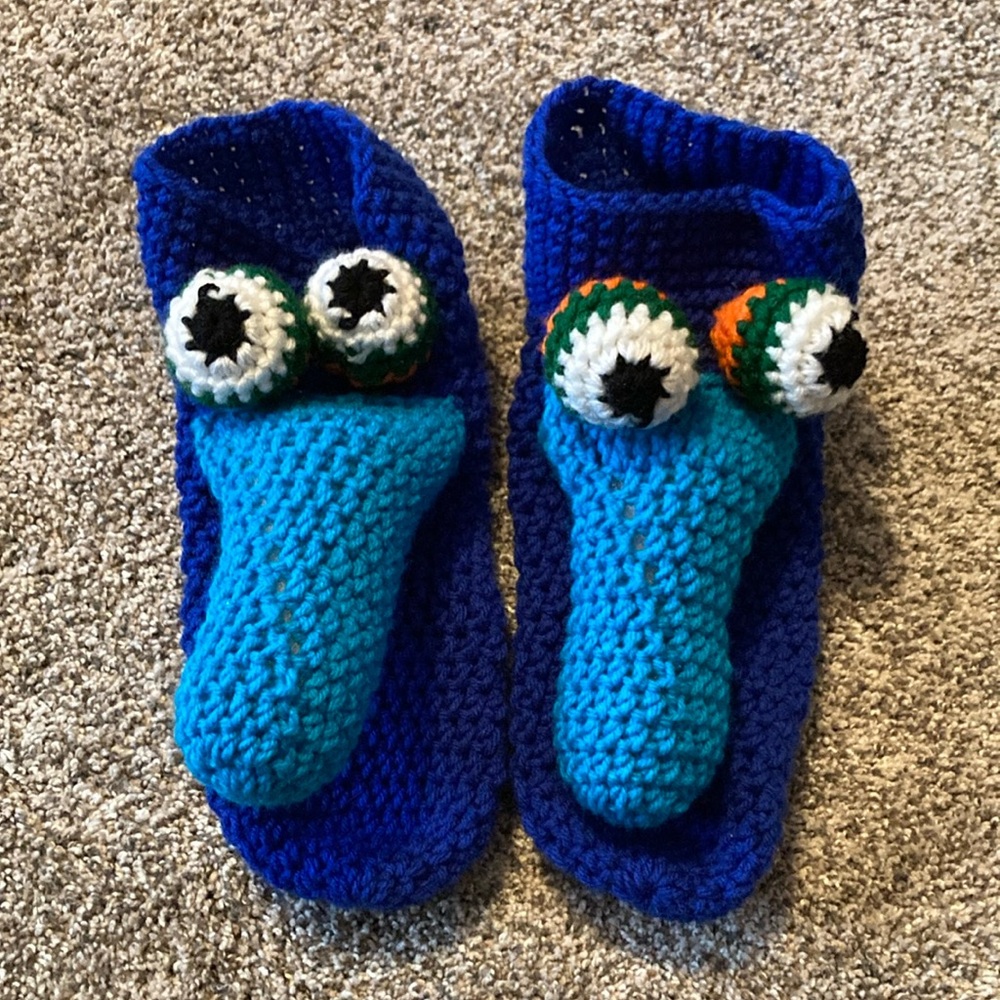 Homemade gonzo slippers